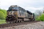 Two GE's lead an intermodal downhill at Singer 